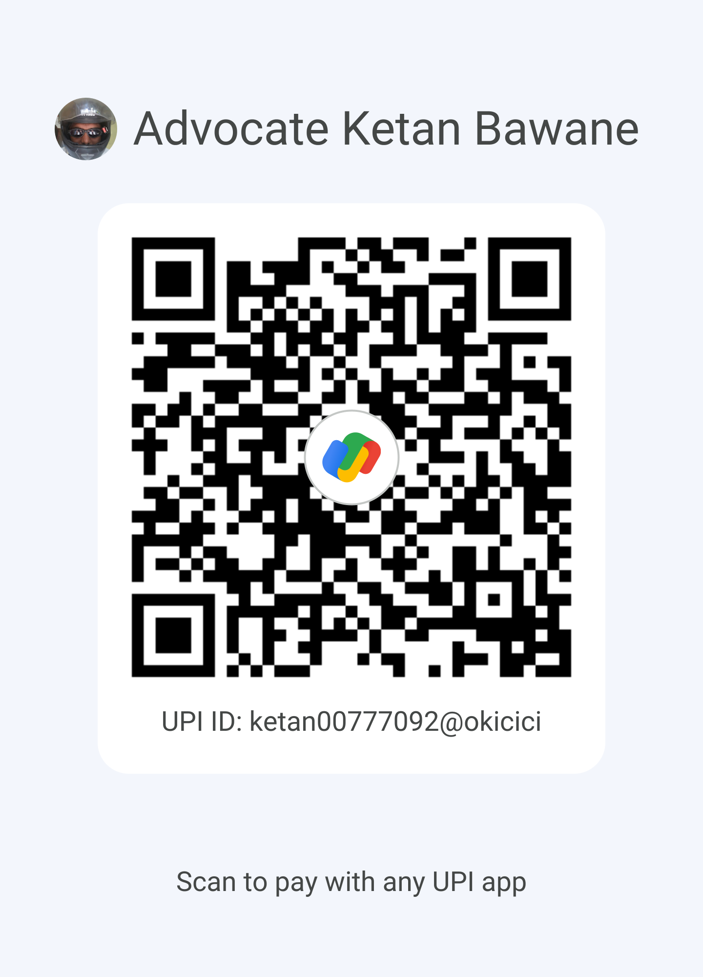 UPI QR Code - ketan00777092@okicici